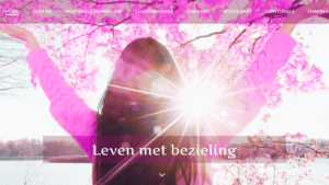 Screenshot van de website levenmetbezieling.nl